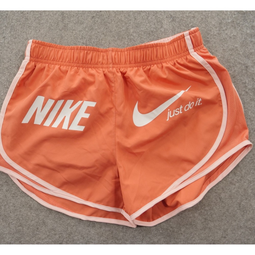 Nike Shorts Womens Small Pink Tempo Shorts Madder Root graphic Print Logo New